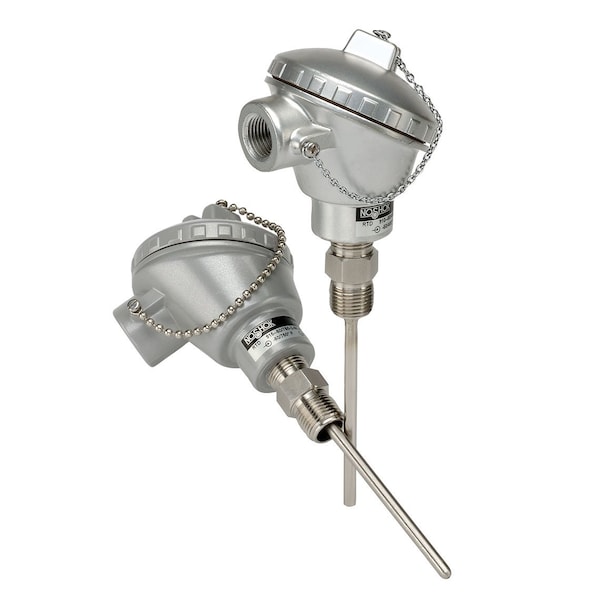 Noshok 915 Series Transmitter RTD, -50 to 400DegF, Class B Accuracy, 4 to 20 mA, 4in. Stem L, 1/4in. Stem Dia 915--330/1100-2-C21U-8-23S1-060-2 - main